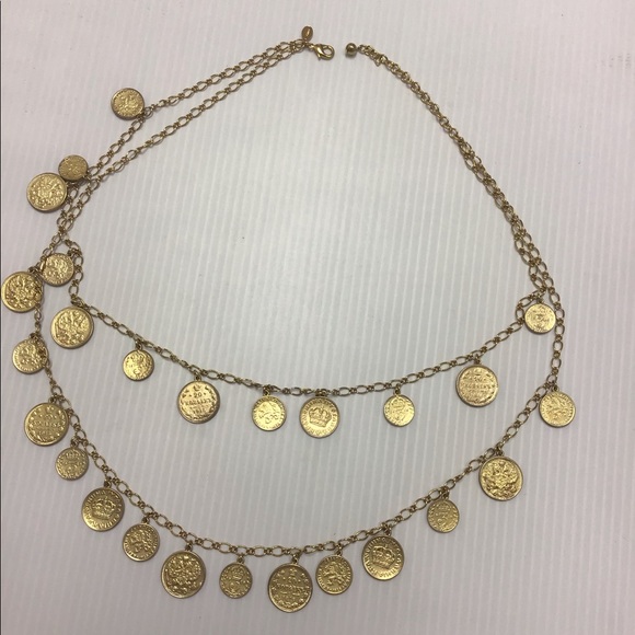 Vintage Joan Rivers double strand Coin necklace. - Picture 2 of 9